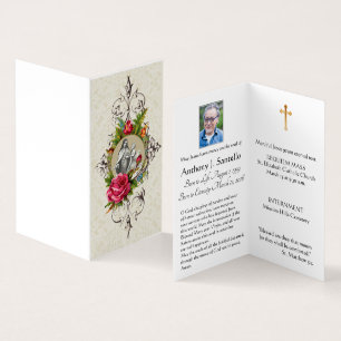 St. Therese Funeral Prayer Memorial Holy Card