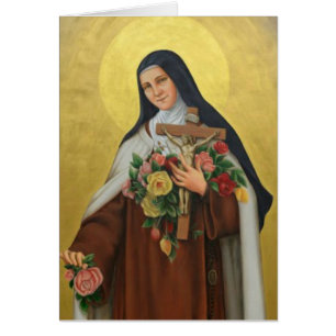 St. Therese Funeral Sympathy Holy Card Thank You