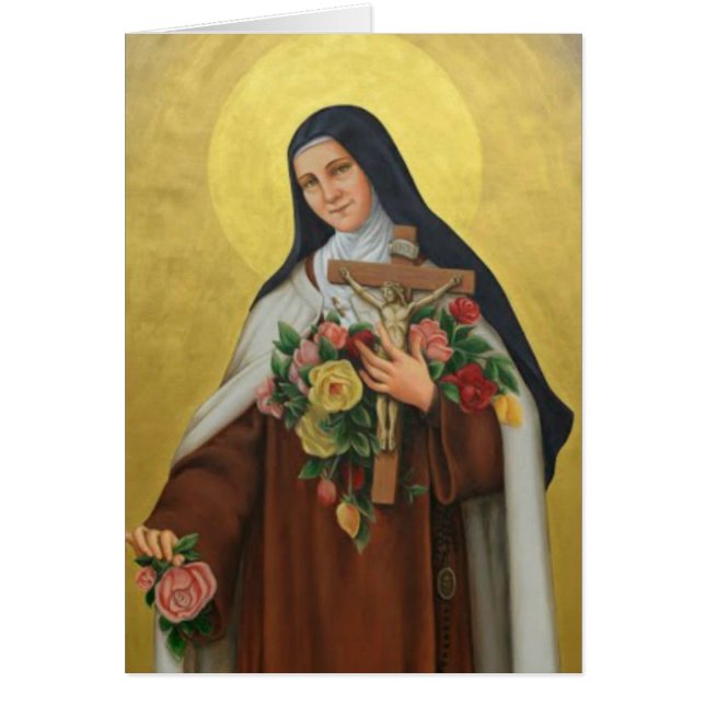 St. Therese Funeral Sympathy Holy Card Thank You (Front)