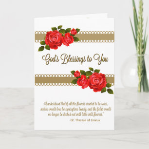 St. Therese Greeting Card w/scripture inside