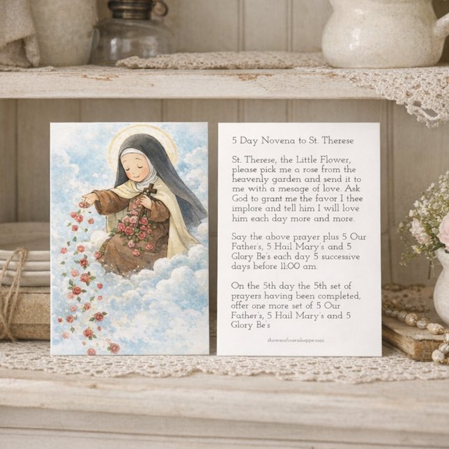 St. Therese Jesus Crucifix Novena Holy Card (Creator Uploaded)