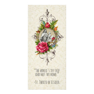 St. Therese Lisieux Catholic Funeral Prayer Card