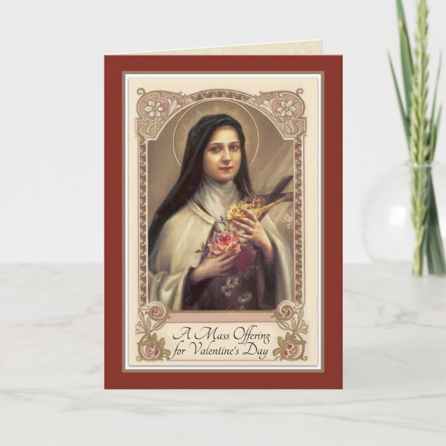 St. Therese Mass Offering St. Valentines Day Card (Front)