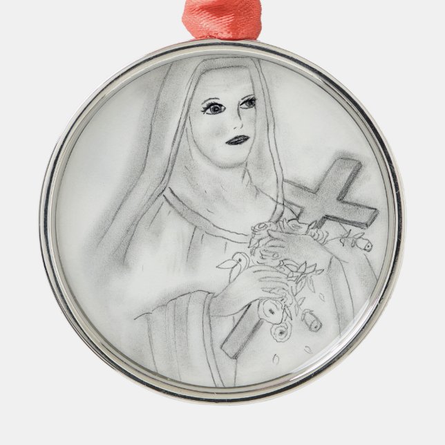 st therese metal ornament (Front)