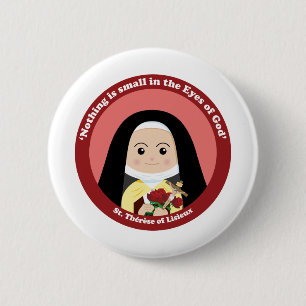 St. Thérèse of Lisieux 6 Cm Round Badge