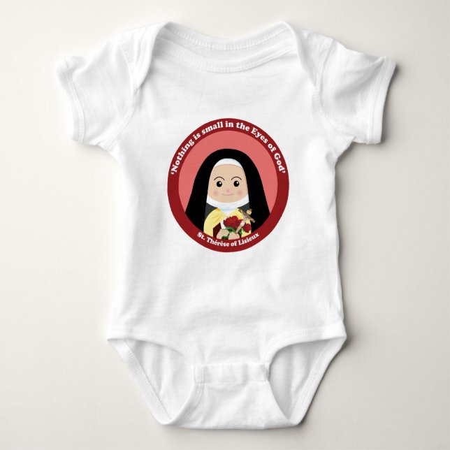 St. Thérèse of Lisieux Baby Bodysuit (Front)