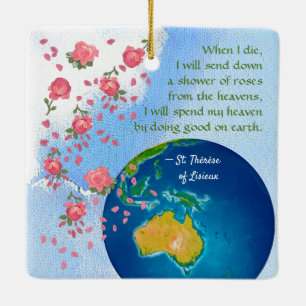 St. Thérèse of Lisieux (BJE 01; Asia/Australia) Ceramic Ornament