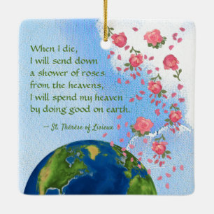 St. Therese of Lisieux (BJE 01; Europe/Africa) Ceramic Ornament
