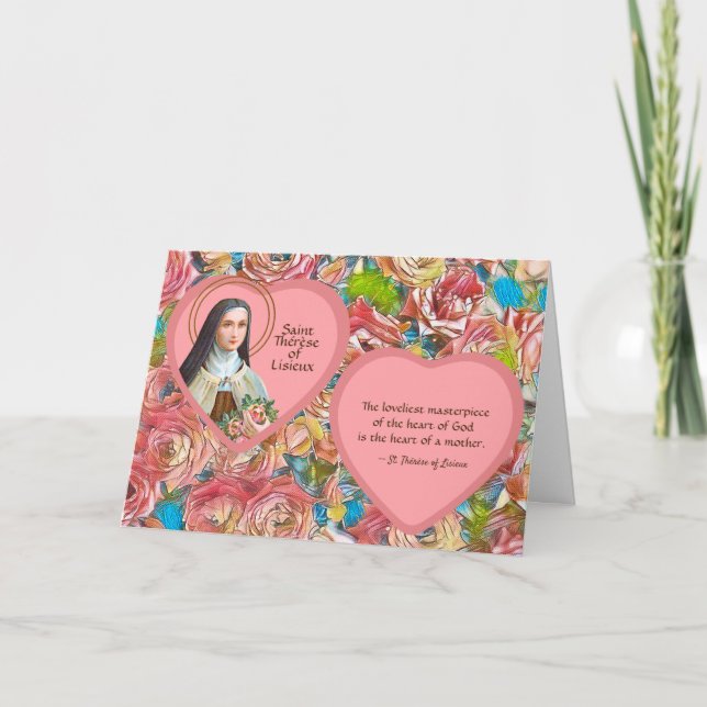 St. Therese of Lisieux (BJE 01; Quote for Mothers) Card (Front)