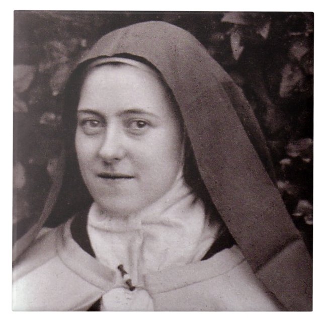 St Therese of Lisieux Ceramic Tile (Front)