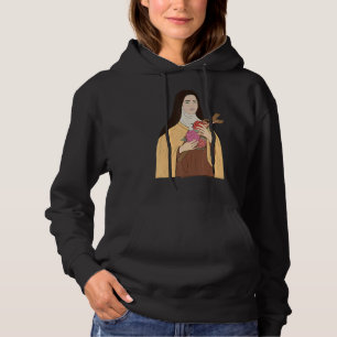St Therese Of Lisieux Kids Little Flower Rose Cath Hoodie
