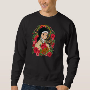 St Therese Of Lisieux Kids Little Flower Rose Cath Sweatshirt