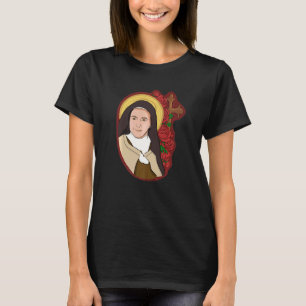 St Therese Of Lisieux Kids Little Flower Rose Cath T-Shirt