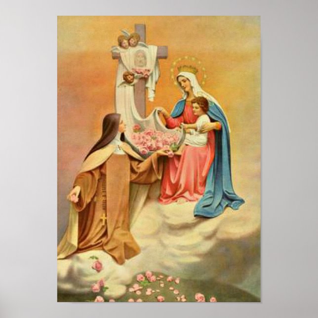 St. Therese of Lisieux Little Flower of Jesus Mary Poster (Front)