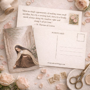 St. Therese of Lisieux "Little Way"  Postcard