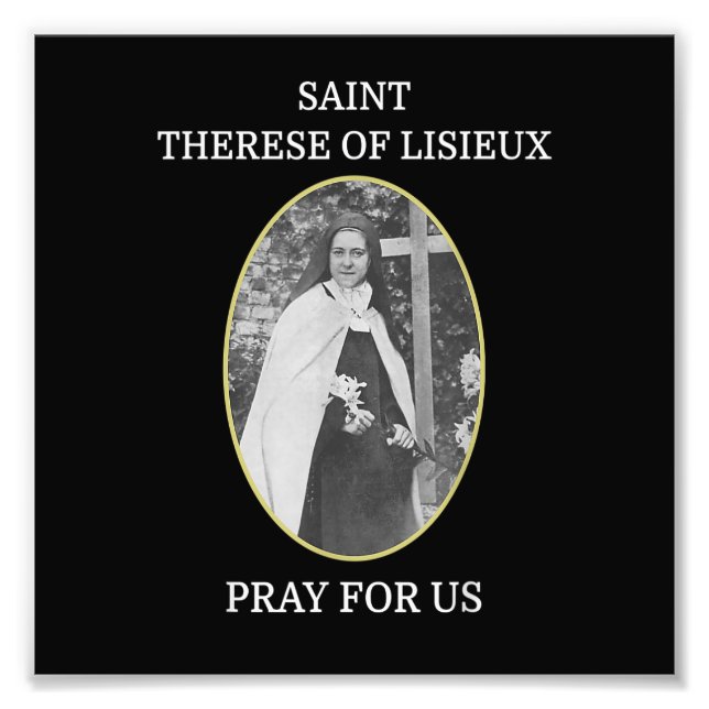 St. Therese of Lisieux T-Shirt Saint Little Flower Photo Print (Front)