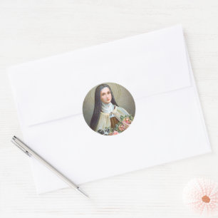 St. Therese of Lisieux the Little Flower (BJE 01) Classic Round Sticker