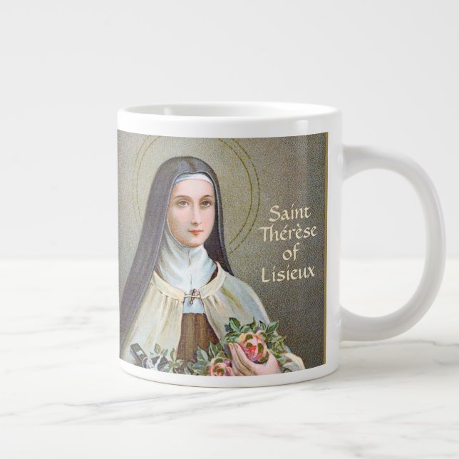 St. Therese of Lisieux the Little Flower (BJE 01) Large Coffee Mug (Right)