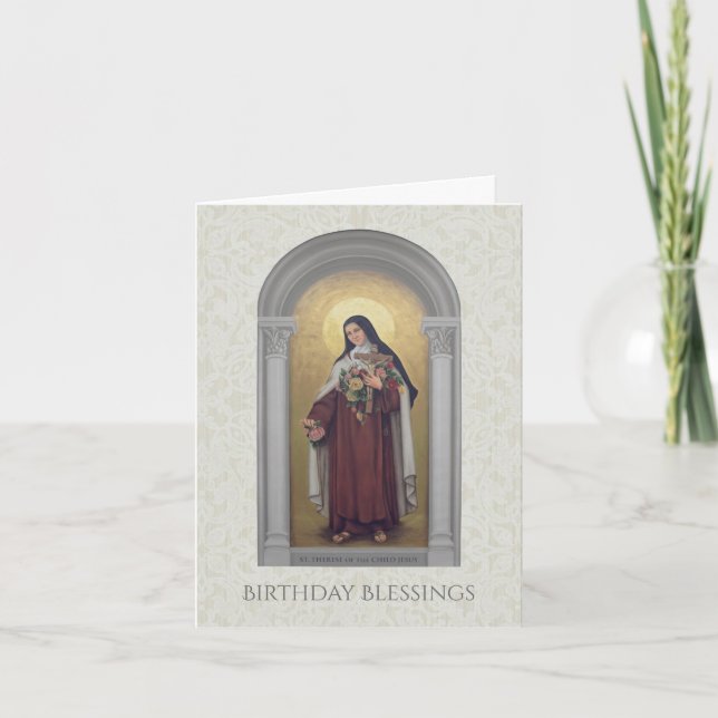 St. Therese of the Child Jesus Birthday Card (Front)