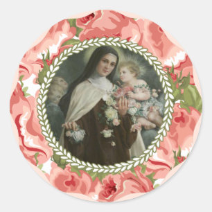 St. Therese of the Child Jesus Little Flower Classic Round Sticker