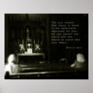 St Therese on Adoration. Poster
