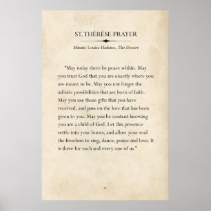 St. Therese Prayer Book Page Art Poster