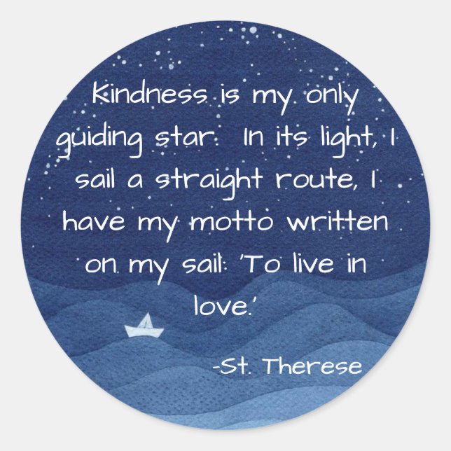 St. Therese Quote Sticker (Front)
