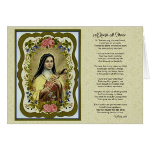 St. Therese Roses Little Flower Poem Prayer
