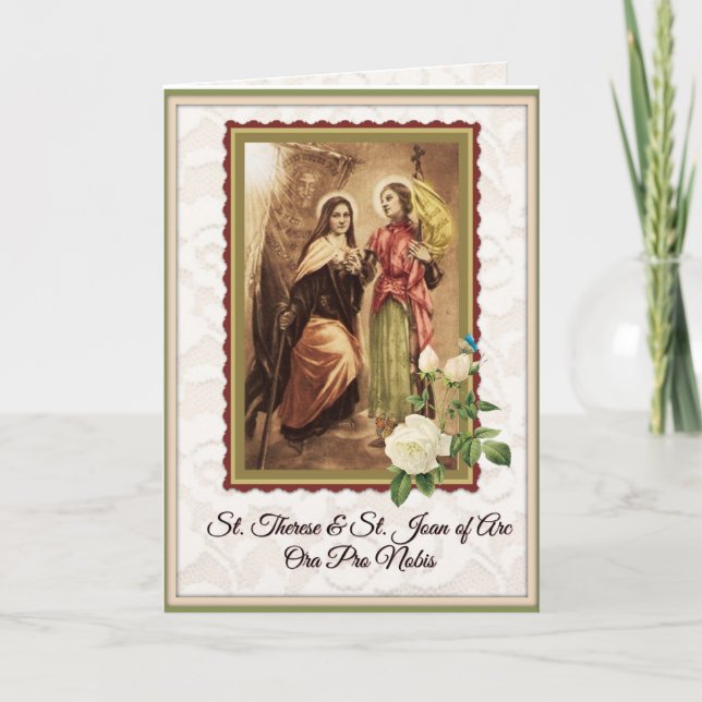 St. Therese & St. Joan of Arc Greeting Card (Front)