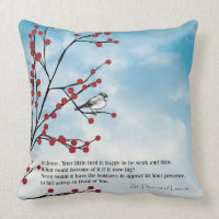 St. Therese the Little Flower, bird, branch, cloud