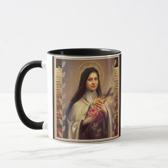 St. Therese the Little Flower Pink Roses Mug