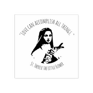 St. Therese the Little Flower Quote Rubber Stamp