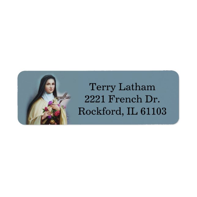 St. Therese the Little Flower Return Address Label (Front)
