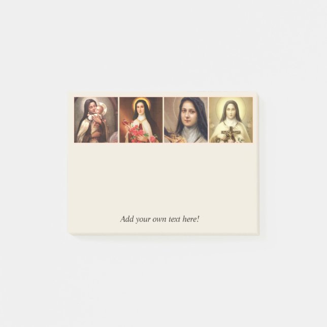 St. Therese the Little Flower Roses Crucifix Post-it Notes (Front)