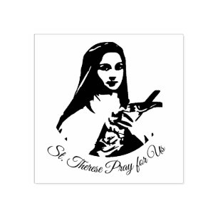 St. Therese the Little Flower Rubber Stamp