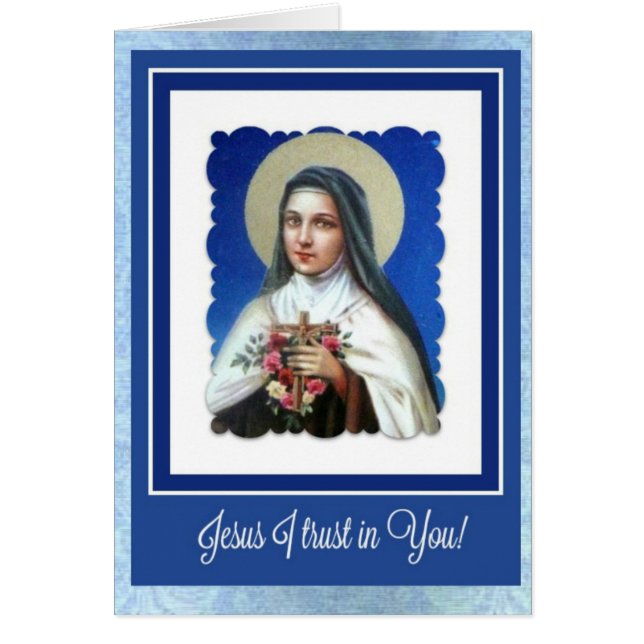 St. Therese the Little Flower w/crucifix & roses (Front)