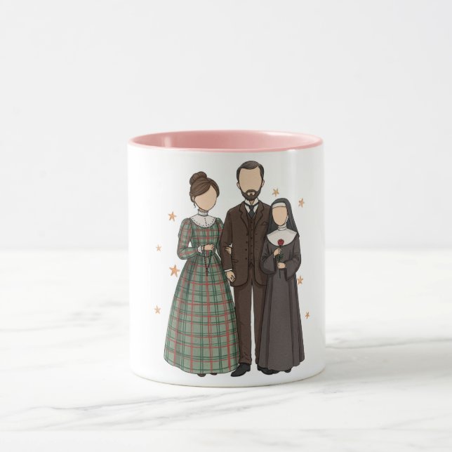 St Therese & Zelie & Louis, Catholic Gift Mug (Center)