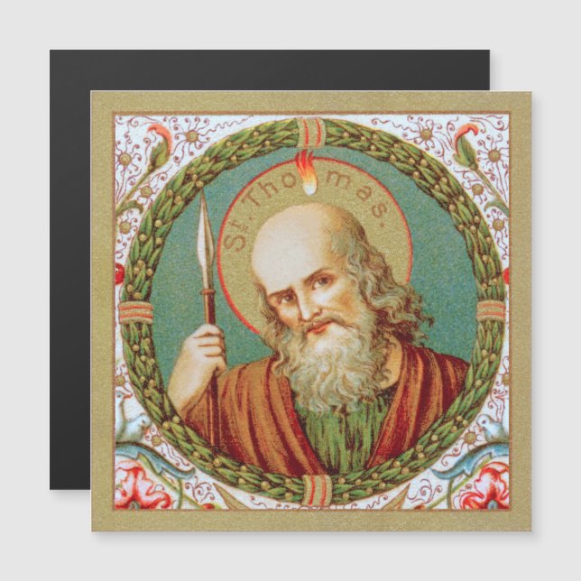 St Thomas, Apostle (JMAS12) Magnetic Greeting Card (Front/Back)