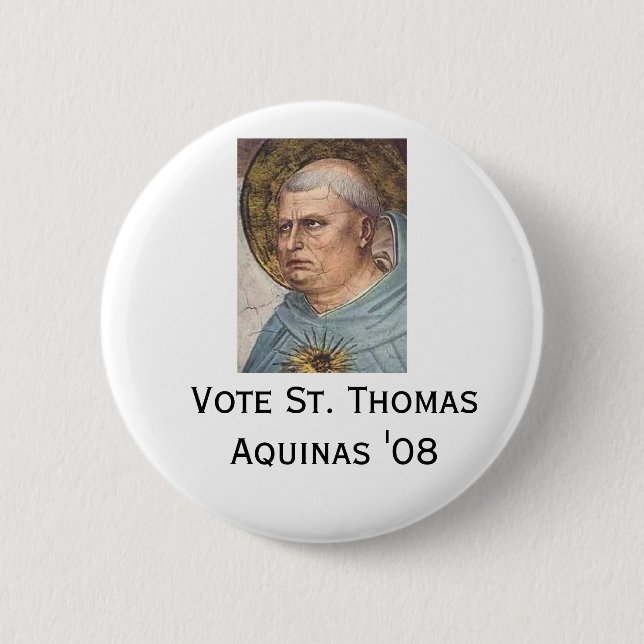 St Thomas Aquinas '08 6 Cm Round Badge (Front)