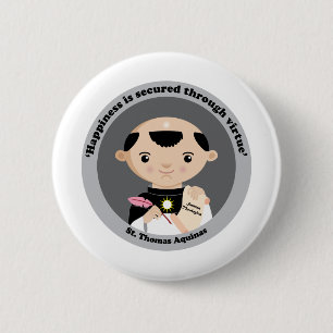 St. Thomas Aquinas 6 Cm Round Badge