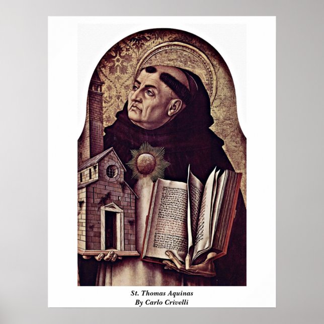 St. Thomas Aquinas By Carlo Crivelli Poster (Front)
