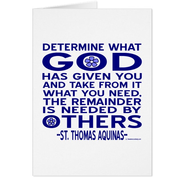 St. Thomas Aquinas Quote (Front)