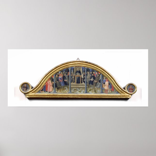 St. Thomas Aquinas Teaching (panel oil) Poster (Front)