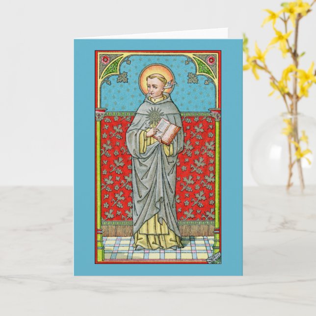 St. Thomas Aquinas (VVP 002) Card (Yellow Flower)