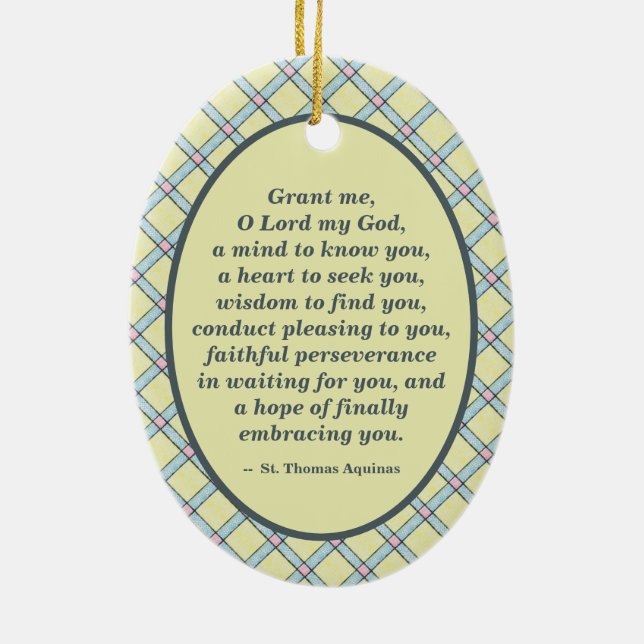 St. Thomas Aquinas (VVP 002) Ceramic Ornament (Back)