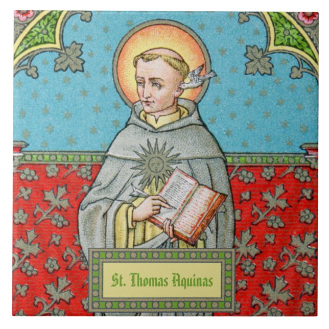 St. Thomas Aquinas (VVP 002) Ceramic Tile (Front)