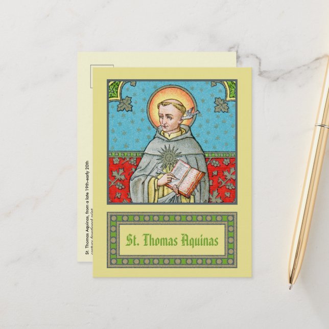 St. Thomas Aquinas (VVP 002) Postcard (Front/Back In Situ)