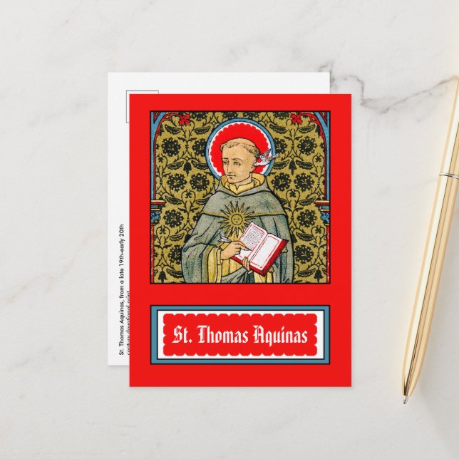 St. Thomas Aquinas (VVP 002) Postcard (Front/Back In Situ)