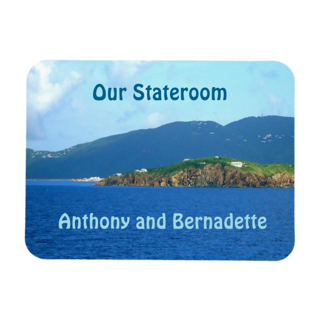 St. Thomas Arrival Stateroom Door Marker Magnet (Horizontal)