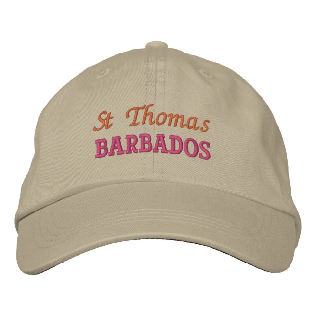 St  Thomas, Barbados Embroidered Baseball Cap (Front)